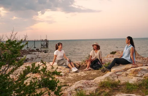 Students at Nightcliff Beach - Photo Courtesy of Austrade