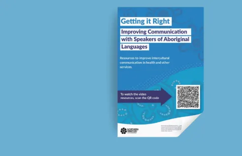 Example resource poster on blue background