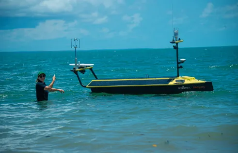 Charles Darwin University Adjunct Dr Ruth Patterson led the endorsement of ‘SUN Fleet’ in a world first global Uncrewed Surface Vessel network. 