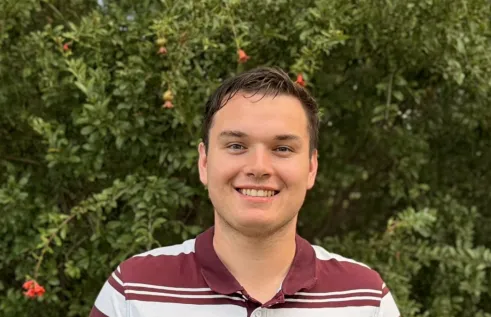 Education student poses for headshot