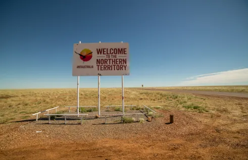 Northern Territory welcome sign
