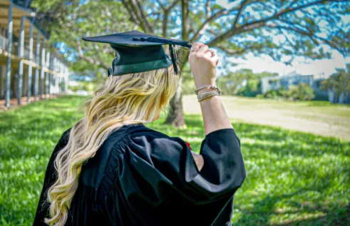 Photograph of female graduating 