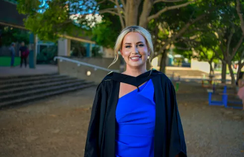 Photograph of female graduating 