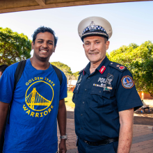 The Coffee with a Cop initiative is a collaboration with Northern Territory Police and Study NT which aims to foster a safe and inclusive community for students.