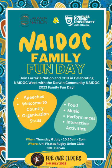 NAIDOC 2023 family fun day poster