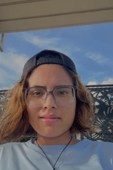 female with black shirt