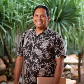 Business student Ben Tyler on Casuarina campus