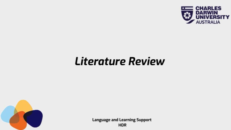 skills in writing literature review